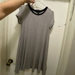 forever 21 black and white striped tshirt dress